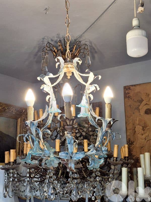 french leaf shaped chandelier 1