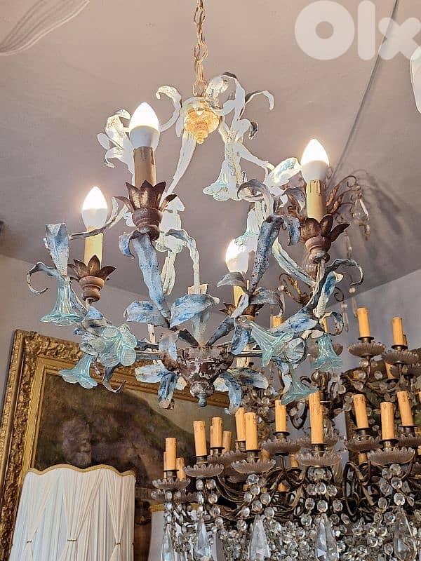 french leaf shaped chandelier 2