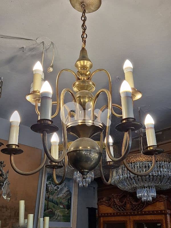 flemish english brass chandelier 1
