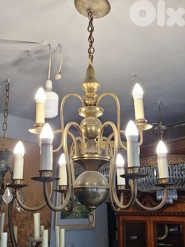 flemish english brass chandelier 2