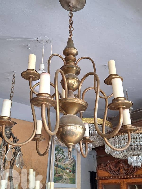 flemish english brass chandelier 4