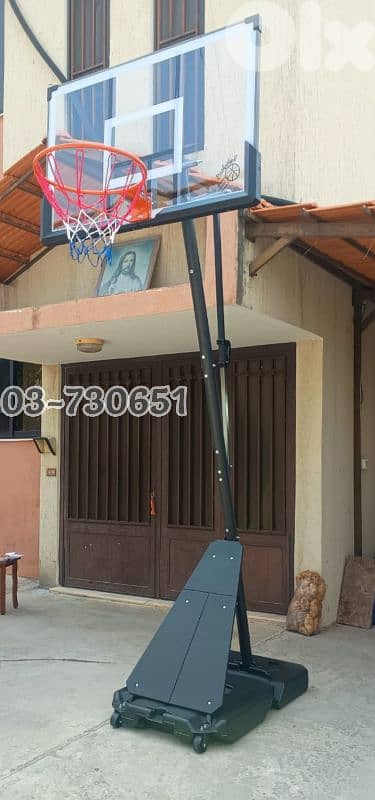 280$ movable basketball hoop Backboard (120cmx80cm) 0
