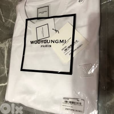 Wooyoungmi White Beads T-Shirt size 46