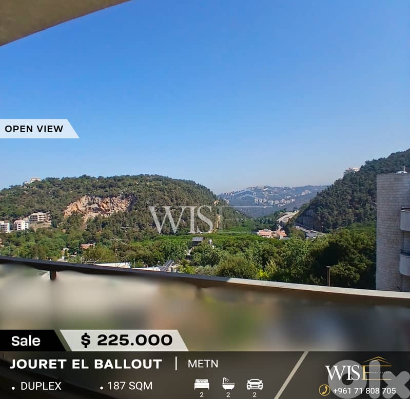 187 SQM Duplex for SALE in Jouret El Ballout! 0
