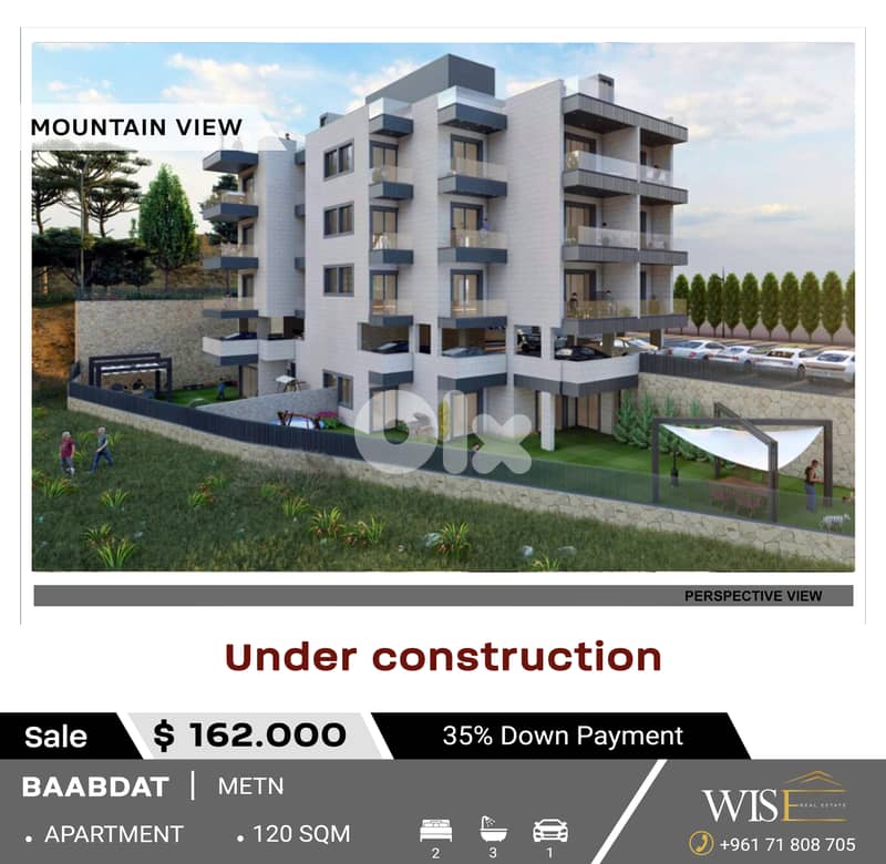 120 SQM – Apartment for SALE in Baabdat-Mar Moussa! 0