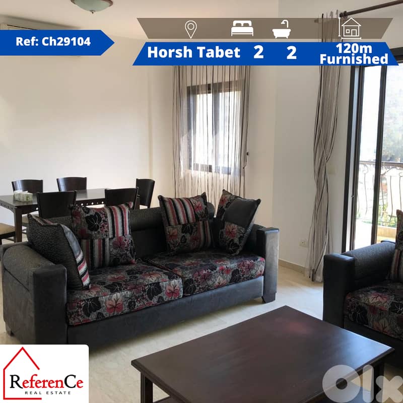 Furnished apartment in Horsh Tabet شقة مفروشة للإيجار في حرش تابت 0