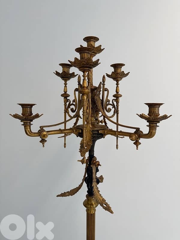 French - Louis XVI candelabra 180cm (Pair) 1