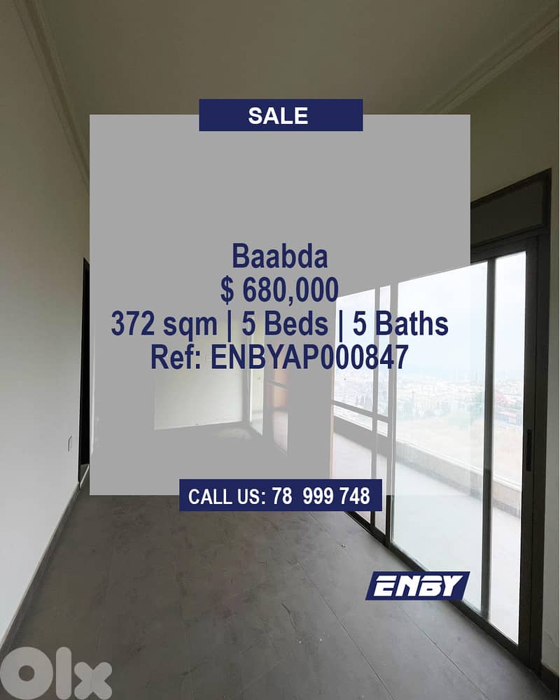 Apartment for sale in Baabda | Sea View | Brand New | Amazing Catch 0