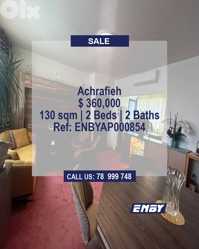 Apartment for sale in Achrafieh | Modern Building Sioufi | Calm Area 0