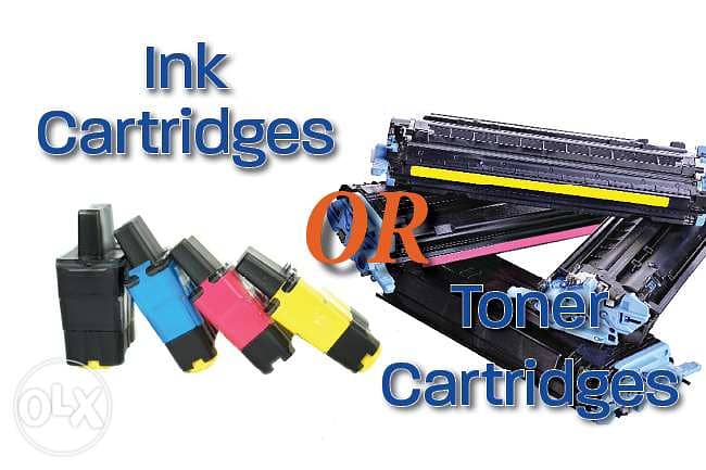 Printer Toner laser or Ink cartridges محبرة للبرنتر 1