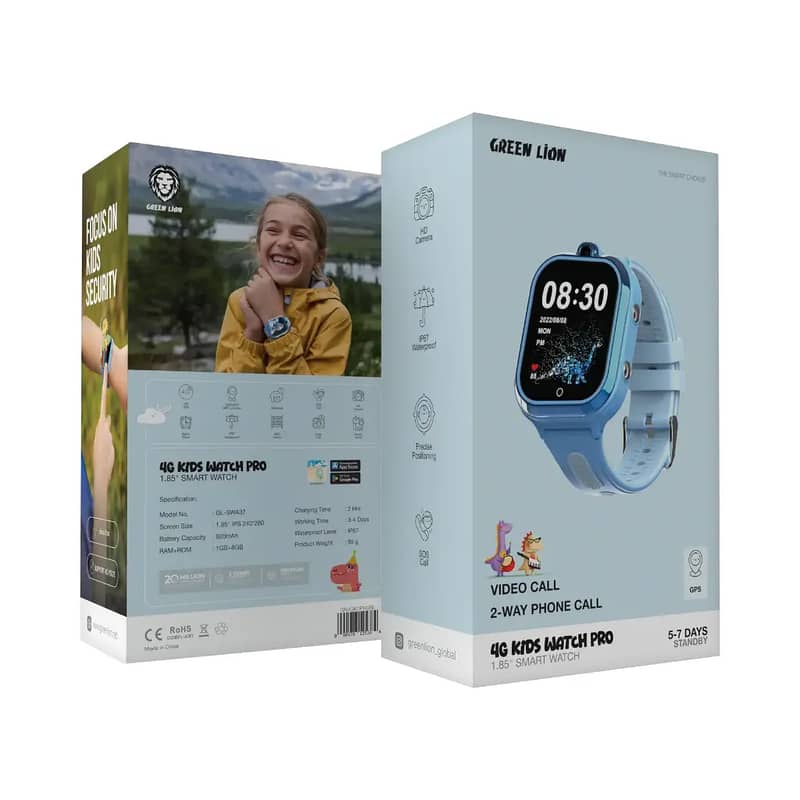 Green Lion 4G Kids Watch Pro 1.85" Smart Watch 3