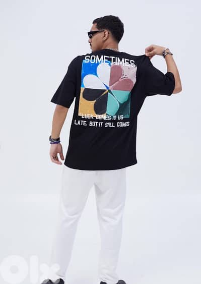 YEP - T-shirt Black oversize size S