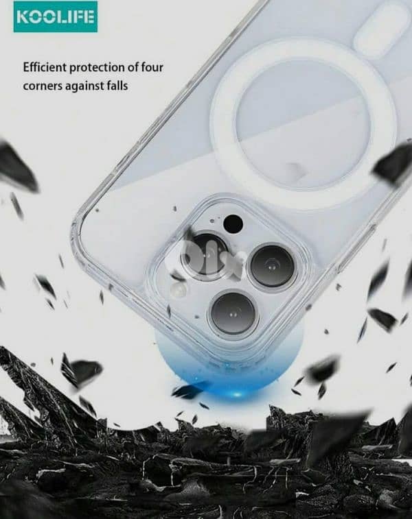 Koolife Magnetic Wireless Charging Transparent Case For Iphone 13 2