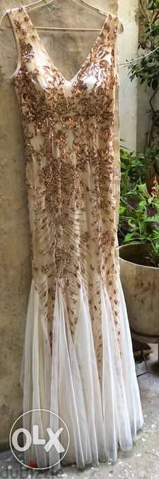 women clothing, Gold dress for ladies,long, evening dress, soo special 2