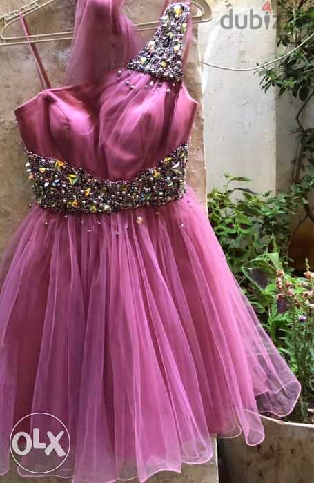 women clothing, evening dress, pink / short dress for ladies 2