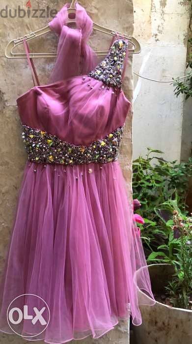 women clothing, evening dress, pink / short dress for ladies 3