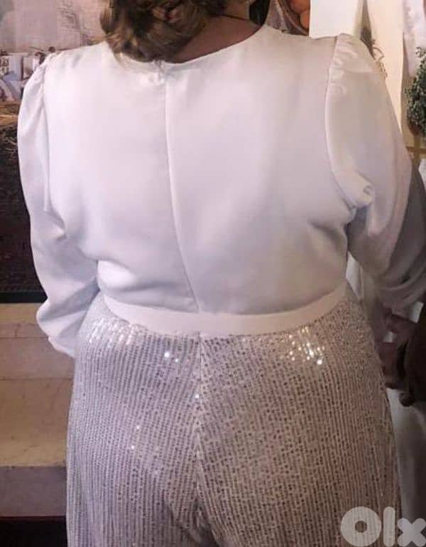 white and silver jumpsuit 2