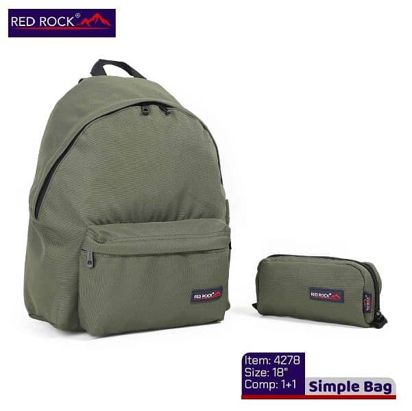 School Bags Set Red Rock 0
