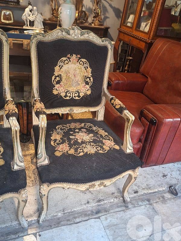 2 handmade french aubisson chairs 3