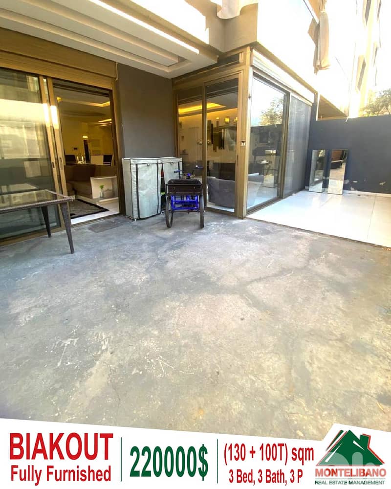 Fully Furnished 130 sqm Apartment For Sale in Biakout +100 sqm Terrace 0