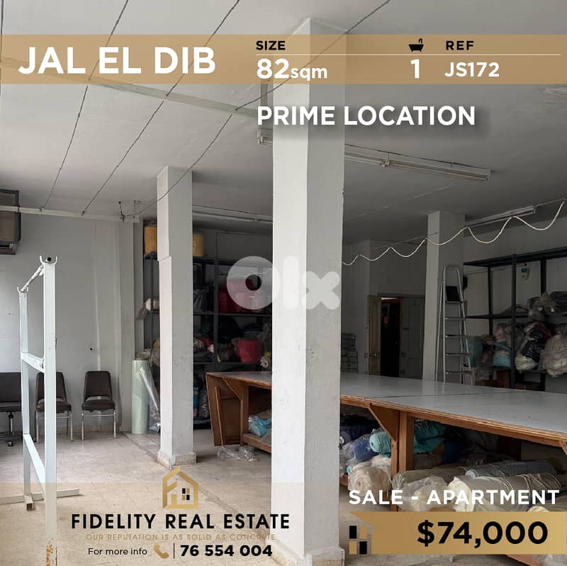 Apartment for sale in jal El Dib JS172 شقة للبيع في جل الديب 0