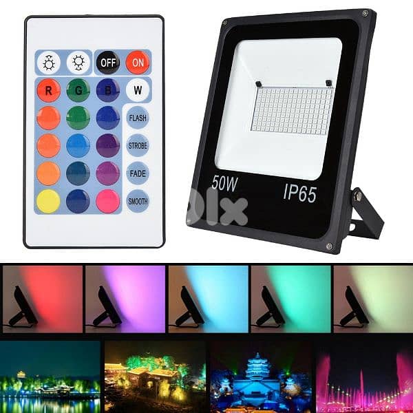 projecteur led 50watt RGB (multicolor) 0