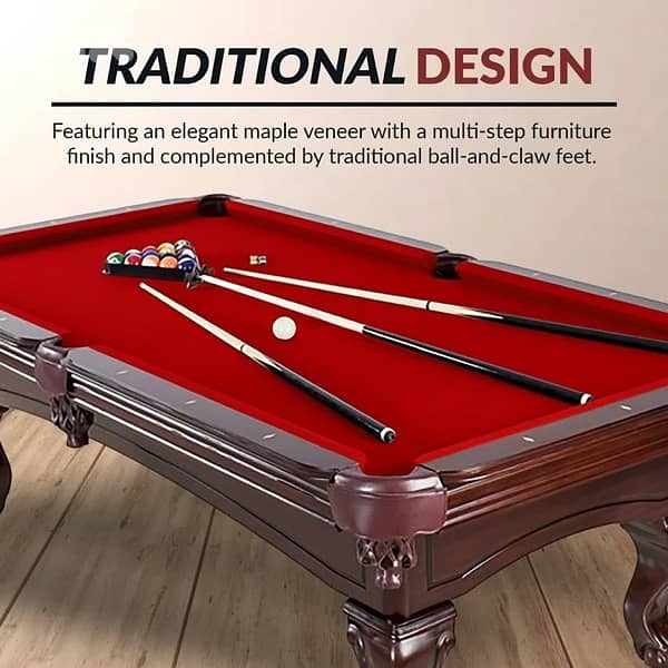 Luxury 8ft Slate Billiard Pool Table Hathaway Augusta - Made in US 1