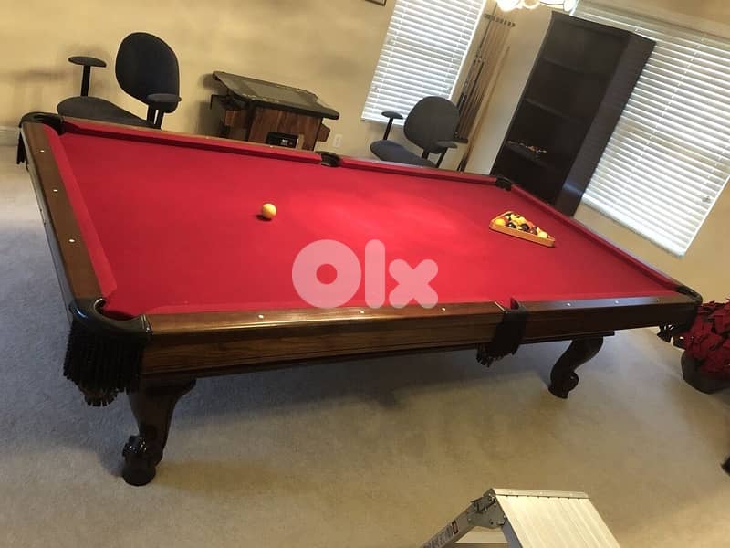 Luxury 8ft Slate Billiard Pool Table Hathaway Augusta - Made in US 7