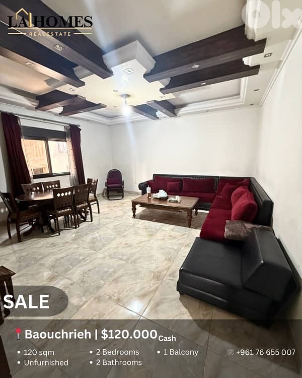 apartment for sale in baouchrieh شقة للبيع في البوشرية 0