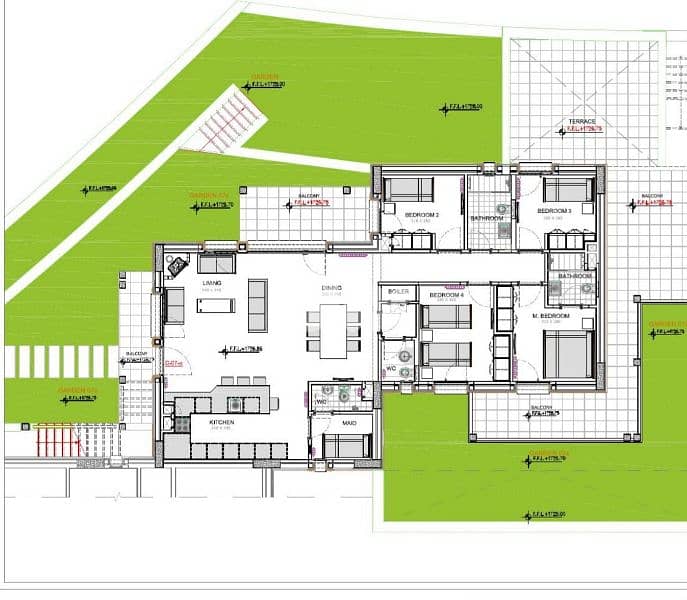 4  Bedrooms with Gardens for Sale - Faqra Club 1