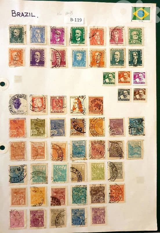 Brasil 1920's-1960's 55 stamps Lot# B-119 0