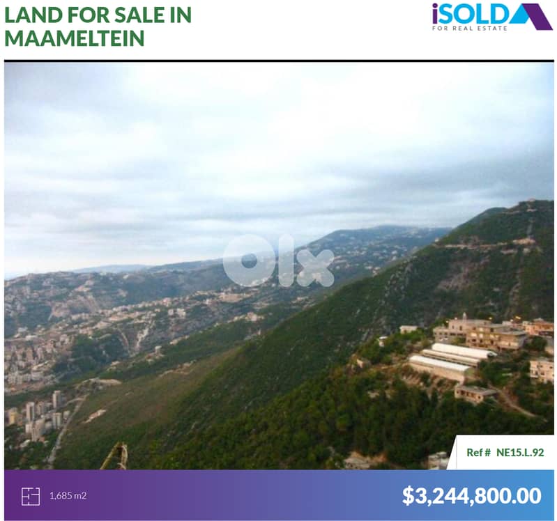 1352m2 Land+Stand Alone House+Sea View 4sale in Maameltein - معاملتين 0