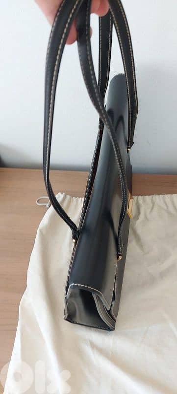 salvadore Feragamo Black leather red suede bag 2