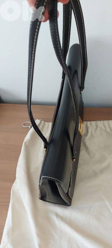 salvadore Feragamo Black leather red suede bag 4