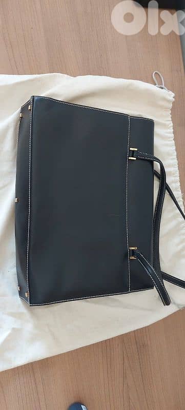 salvadore Feragamo Black leather red suede bag 8