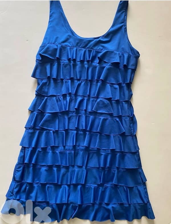 blue ruffle dress 1
