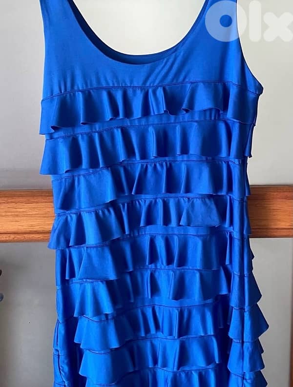 blue ruffle dress 4