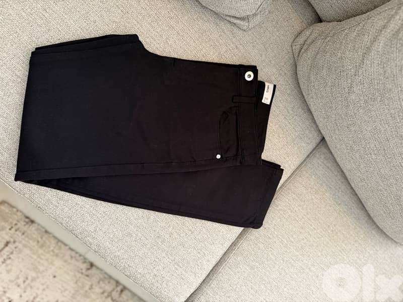 mango black high rise skinny pant new size 34 0
