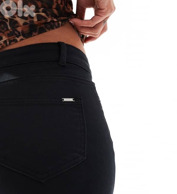 mango black high rise skinny pant new size 34 2