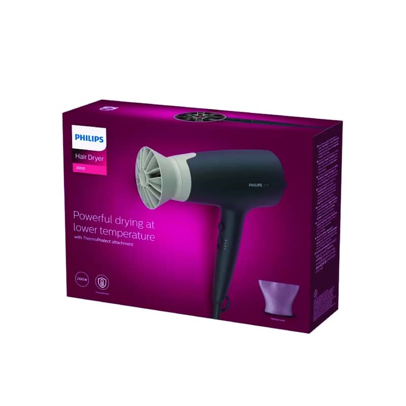 Philips BHD302 3000 Series Hair Dryer – 1600 W ThermoProtect 1