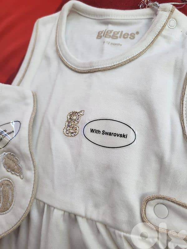 baby  girl  dress   +  bibs 2