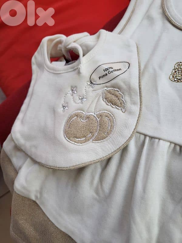 baby  girl  dress   +  bibs 3