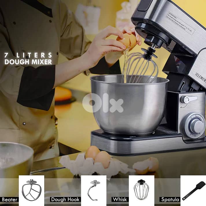 KB ELEMENTS 3 IN 1 KITCHEN STAINLESS STEEL MIXER 8.5 LITERS  ELK85LM 1