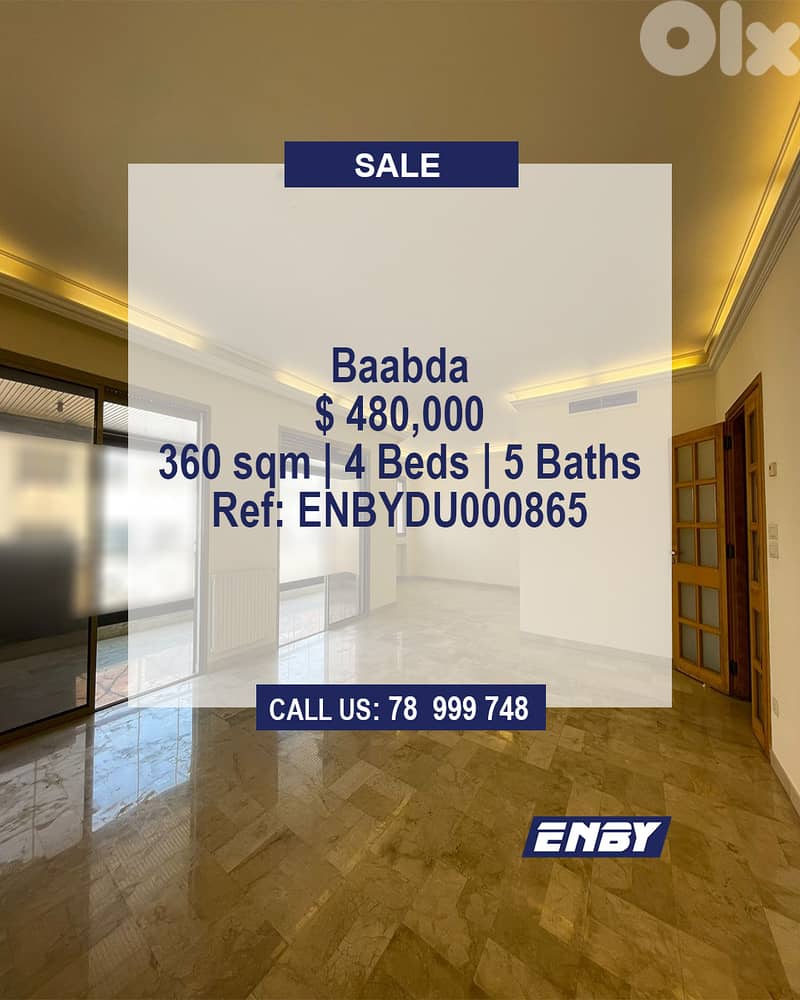 Apartment for Sale Baabda | Hot Deal in a High End Location 0