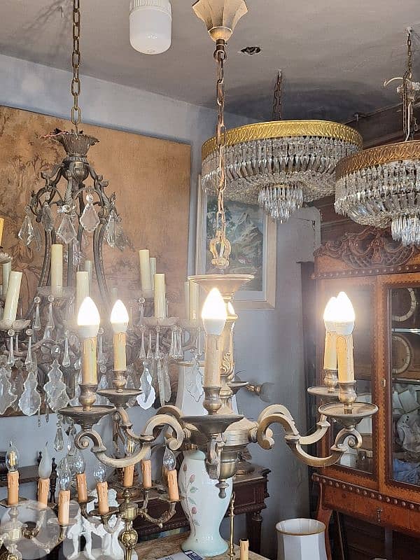 heavy original flemish bronze chandelier 2
