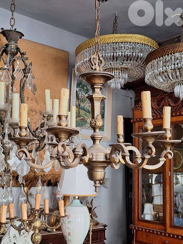 heavy original flemish bronze chandelier 4