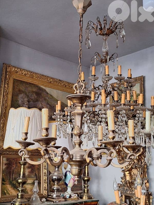 heavy original flemish bronze chandelier 5