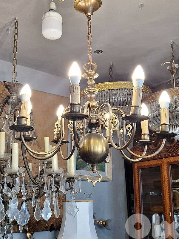 english flemish bronze chandelier 2