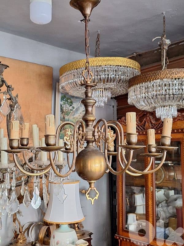 english flemish bronze chandelier 3