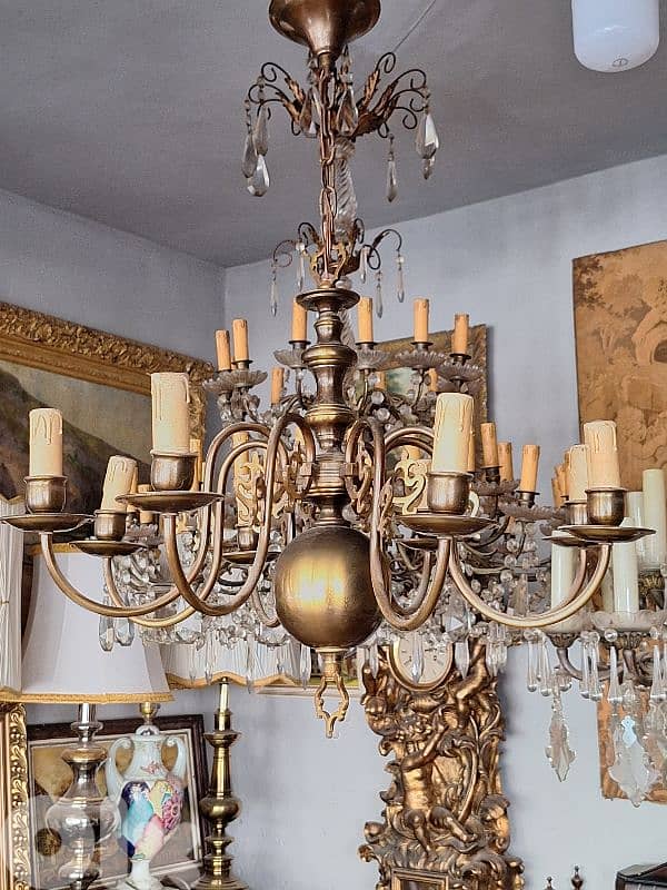 english flemish bronze chandelier 4